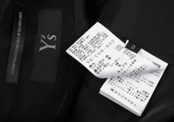 Y's Patchwork No Collar Cotton Coat K-168051_020