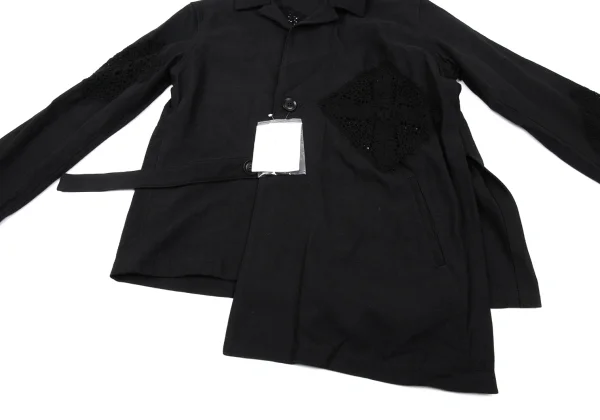 Y's Square Crochet Asymmetrical Jacket K-168054_008