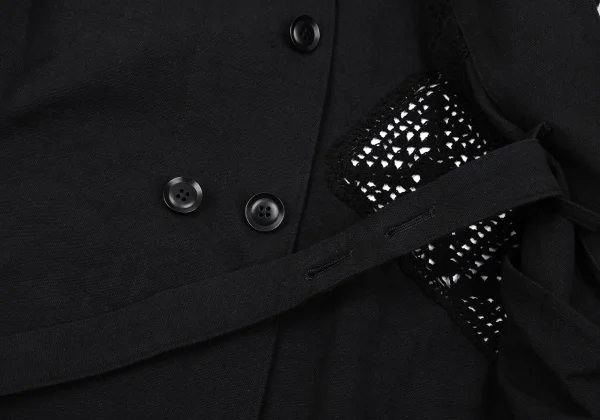 Y's Square Crochet Asymmetrical Jacket K-168054_012