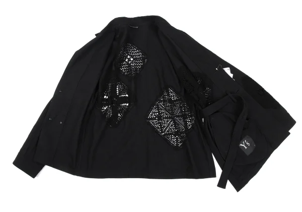 Y's Square Crochet Asymmetrical Jacket K-168054_013