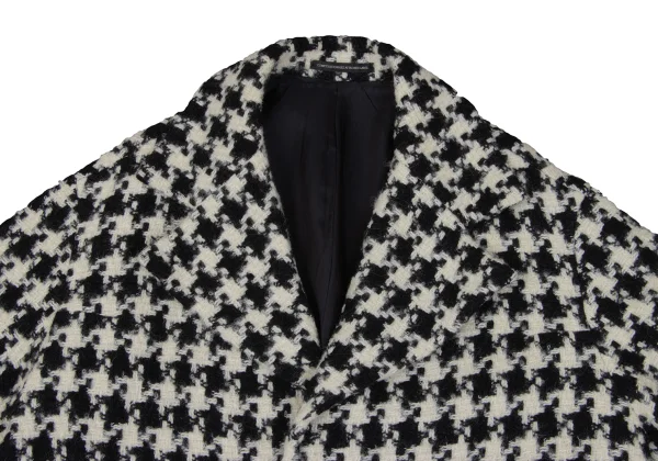 Y's Wool Blend Houndstooth Knit Jacket K-168055_003