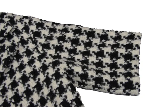Y's Wool Blend Houndstooth Knit Jacket K-168055_004
