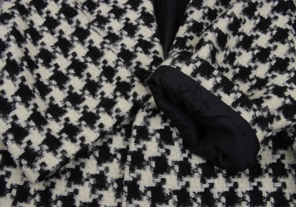 Y's Wool Blend Houndstooth Knit Jacket K-168055_005