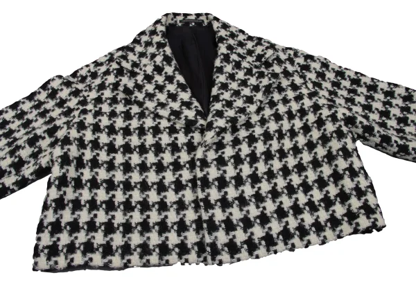 Y's Wool Blend Houndstooth Knit Jacket K-168055_006