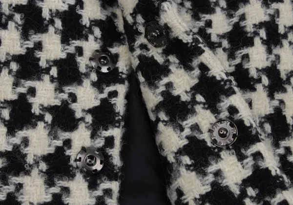 Y's Wool Blend Houndstooth Knit Jacket K-168055_007