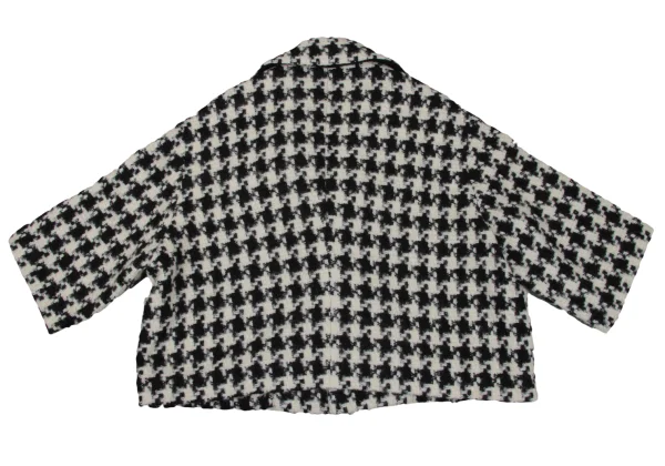 Y's Wool Blend Houndstooth Knit Jacket K-168055_009