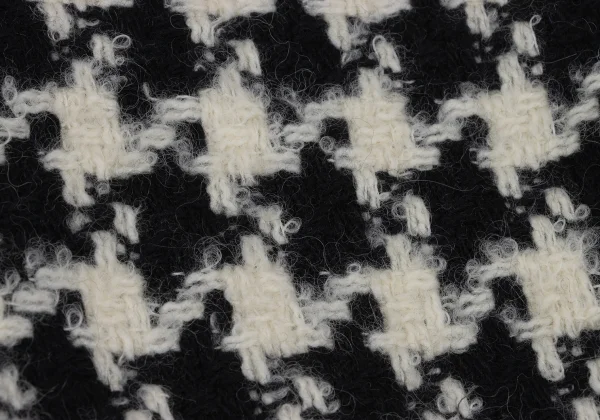 Y's Wool Blend Houndstooth Knit Jacket K-168055_010