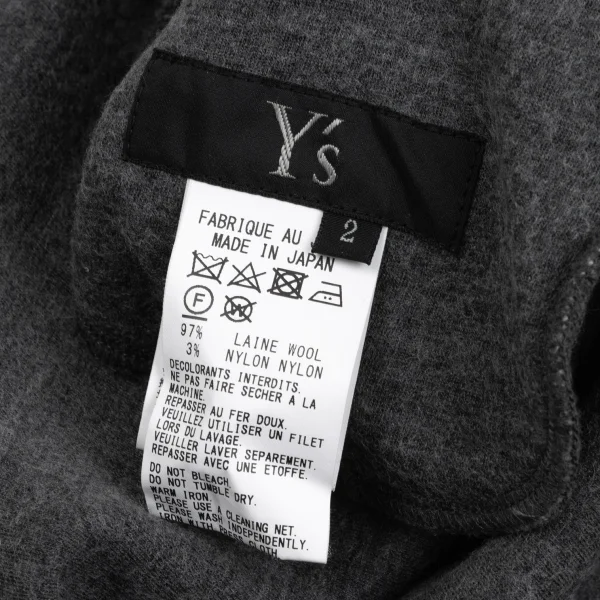 Y's Wool Blend Long Knit Blouse K-168058_015