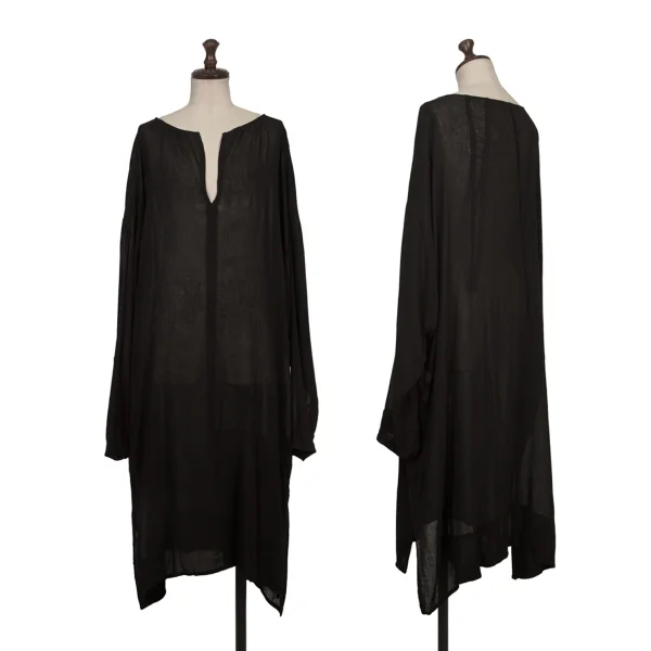 Y's Back Rib Switching Skipper Dress Black 1 K-168060_001