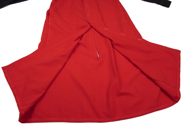 Y's Wool Gaba Back Open Dyed Gradient Shirt Dress K-168061_012