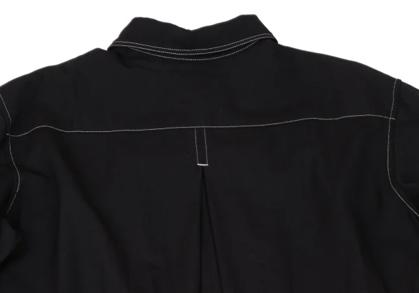 Y's Wool Gaba Back Open Dyed Gradient Shirt Dress K-168061_014