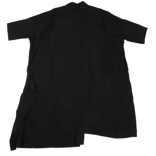 Y's Detachable Hem Asymmetrical Short Sleeve Shirt Dress K-168062_012