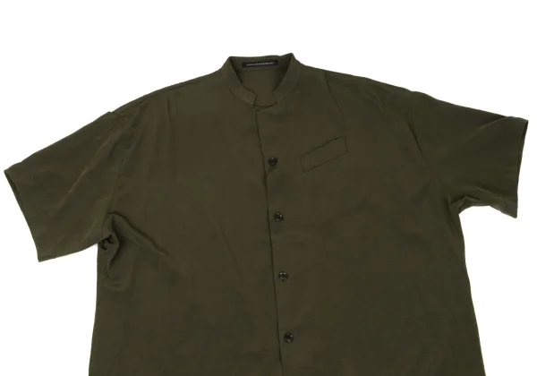 Y's Band Collar Back Patch Pocket Short Sleeve Shirt Dress K-168064_003