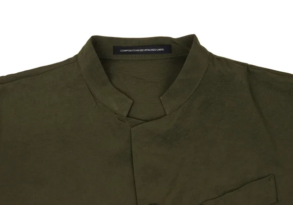 Y's Band Collar Back Patch Pocket Short Sleeve Shirt Dress K-168064_004