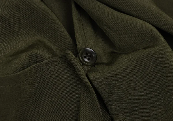 Y's Band Collar Back Patch Pocket Short Sleeve Shirt Dress K-168064_011