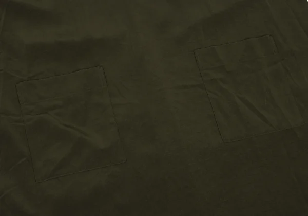 Y's Band Collar Back Patch Pocket Short Sleeve Shirt Dress K-168064_014