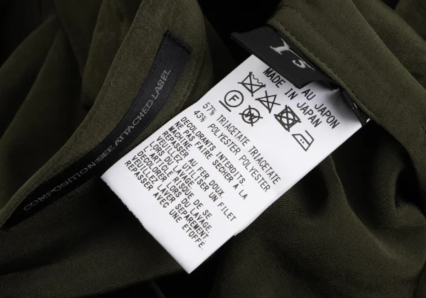 Y's Band Collar Back Patch Pocket Short Sleeve Shirt Dress K-168064_016