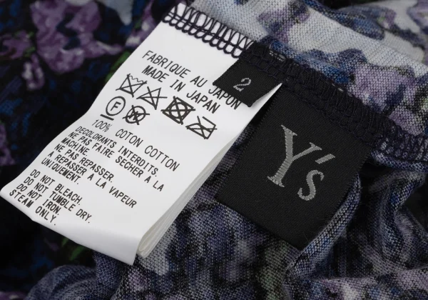 Y's Cotton Graphic Printed Sheer T-shirt K-168067_013