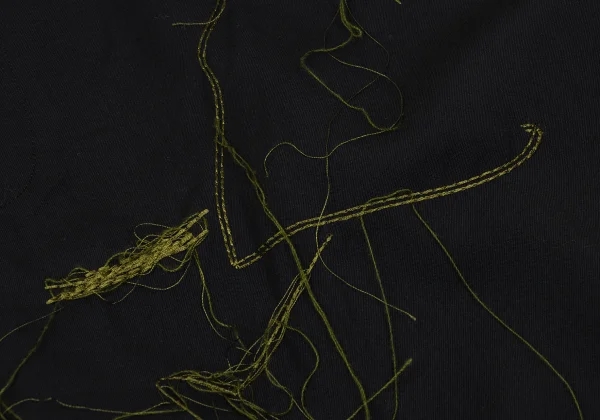 Y's Wool Gabardine Front Embroidery Wide Pants K-168068_008