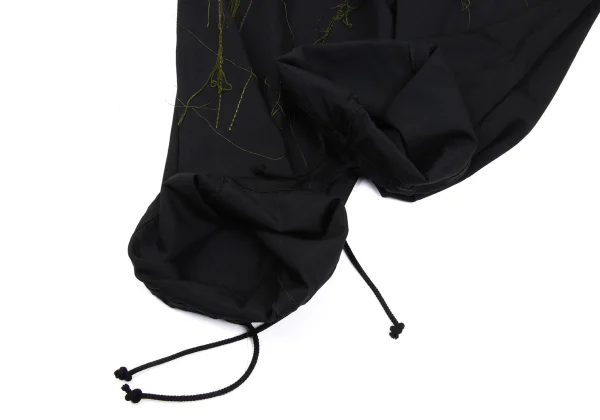 Y's Wool Gabardine Front Embroidery Wide Pants K-168068_011