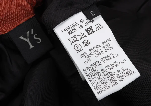 Y's Rayon Paisley Printed Switching Design Wide  Dropped Crotch Pants K-168069_011