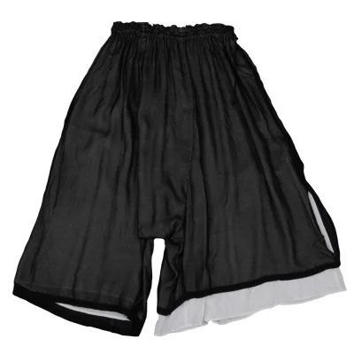 Y's Sheer Cupra Layered Asymmetrical Wide Pants