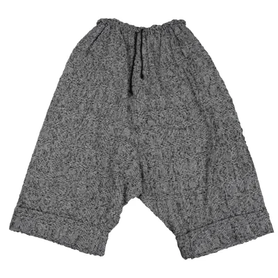 Y's Wool Loop Tweed Double Wide Dropped Crotch Pants