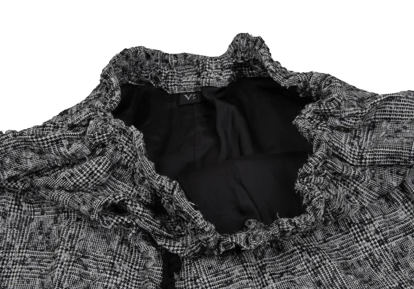 Y's Wool Loop Tweed Double Wide Dropped Crotch Pants K-168073_004