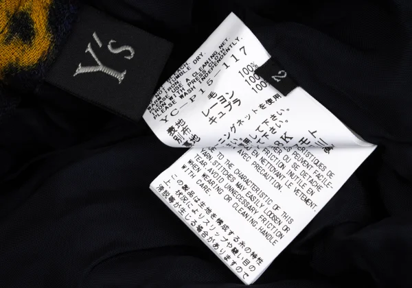 Y's Wool Oriental Printed Asymmetrical Wide Dropped Crotch Pants K-168074_012