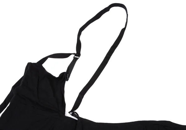 Y's One-shoulder Design Ribbed Hem Asymmetrical Wide Dropped Crotch Pants K-168075_003