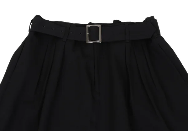 Y's Wool Gabardine Tuck Belted Skirt K-168077_003