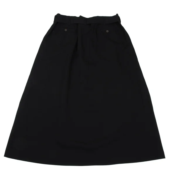 Y's Wool Gabardine Tuck Belted Skirt K-168077_011