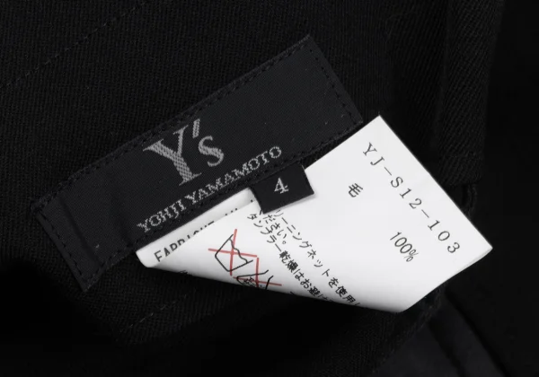 Y's Wool Gabardine Tuck Belted Skirt K-168077_015