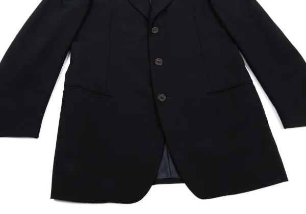 ジョルジオアルマーニGIORGIO ARMANI ウール混3Bジャケット 黒44 K-168078_007
