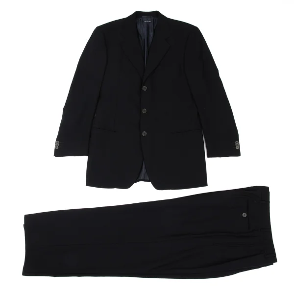 ジョルジオアルマーニGIORGIO ARMANI ウール混3Bジャケット 黒44 K-168078_013