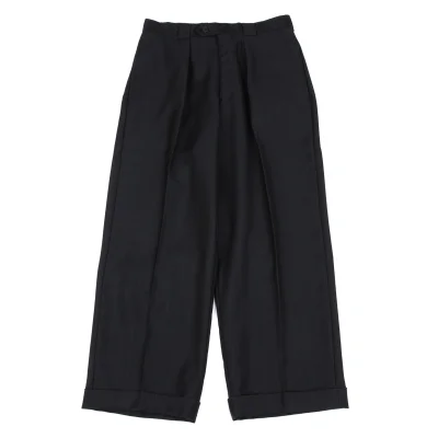 Unbranded Wool Blend Tuck Pinstripe Pants