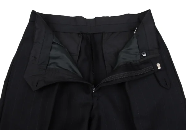 Unbranded Wool Blend Tuck Pinstripe Pants K-168082_005