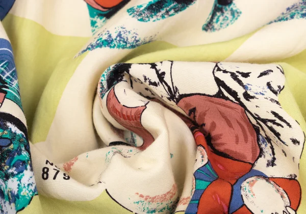 HYSTERIC GLAMOUR Rayon Graphic Printed Open Collar Shirt K-168085_015