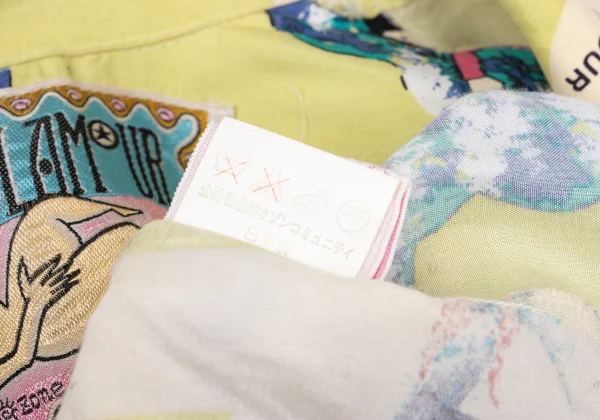 HYSTERIC GLAMOUR Rayon Graphic Printed Open Collar Shirt K-168085_016