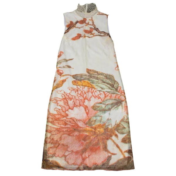 VIVIENNETAM Floral Printed Mesh Sleeveless Dress K-168086_002
