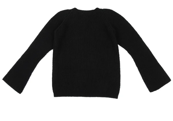 Yohji Yamamoto FEMME Wool Raglan Low Gauge Knit Sweater K-168088_008
