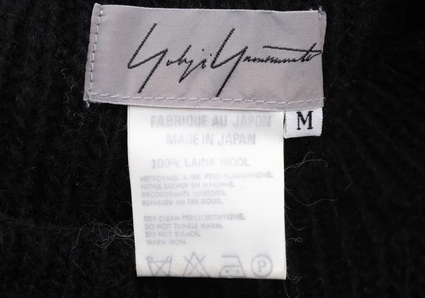 Yohji Yamamoto FEMME Wool Raglan Low Gauge Knit Sweater K-168088_010