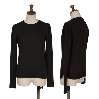 Yohji Yamamoto FEMME Wool Hem Roll Knit Top