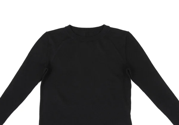 Yohji Yamamoto FEMME Wool Hem Roll Knit Top K-168089_003