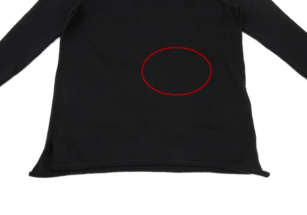 Yohji Yamamoto FEMME Wool Hem Roll Knit Top K-168089_007