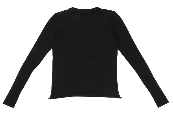 Yohji Yamamoto FEMME Wool Hem Roll Knit Top K-168089_010