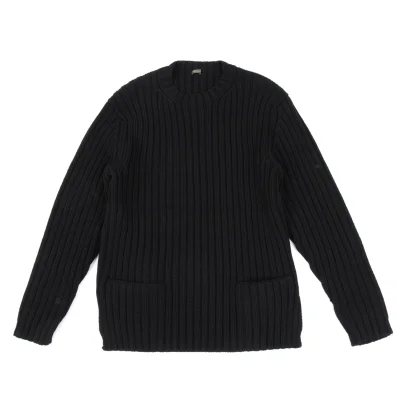 Y's for men Wool Pocket Design Low Gauge Knit Sweater