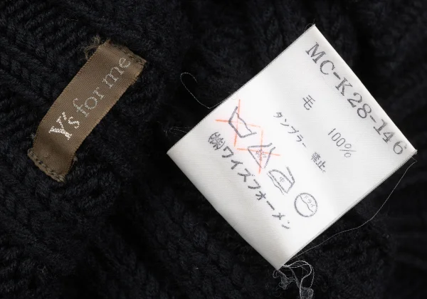 Y's for men Wool Pocket Design Low Gauge Knit Sweater K-168091_011