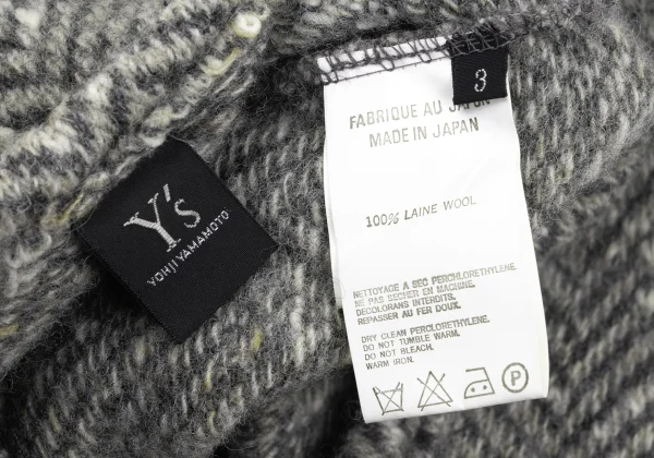 Y's Wool Herringbone Knit Vest K-168099_009