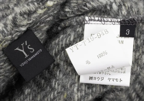 Y's Wool Herringbone Knit Vest K-168099_010